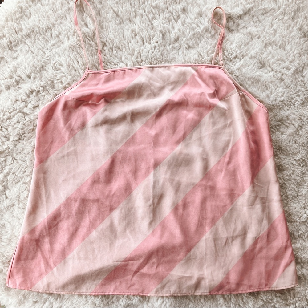 NWOT Victoria’s Secret pink striped cami top size M